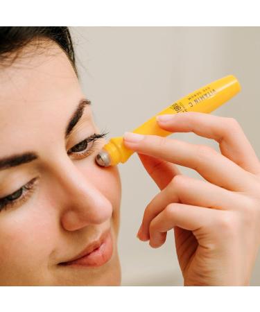 Victoria Beauty Vitamin C Eye Serum Roller 15ml - Dark Circles, Puffy Eyes, Eye Bags - Retinol & Vitamin E - 94% Natural - Buy Online on GoSupps.com
