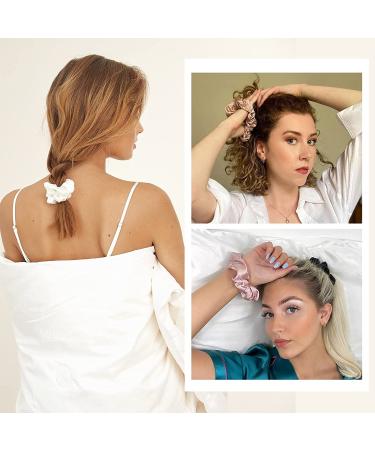 LILYSILK 100% Mulberry Silk Hair Scrunchie for Frizz Prevention - Coffee Color - Buy Online on GoSupps.com