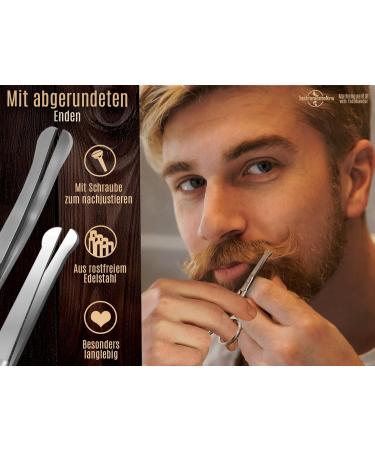 Premium Set of Stainless Steel Beard & Hair Scissors - Curved & Straight Cutting Surfaces | International Shipping - Buy Online on GoSupps.com