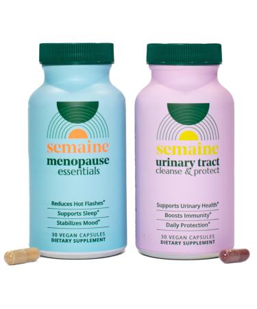 UTI and Menopause Relief Bundle for Women - Cranberry for UTI & Bladder Care Red Clover for Hot Flashes Bergamot for Metabolism & Mood - Clinically-Backed Formula | Vegan Capsules 1 Month Supply