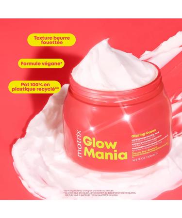MATRIX - Masque Super Lustrant - Pour Cheveux Color s ou Ternes - Prot ge & Booste l' clat Pendant 6 Semaines - Acide Glycolique & Huile de Rose Musqu e - Glow Mania - 300 ml - Buy Online on GoSupps.com