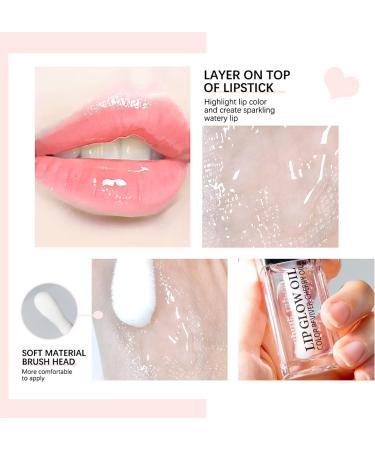 Prreal Tinted Lip Oil - Hydrating Plumping Gloss for Moisturized Lips | Clear Lip Care Oil for Dry Lips - Water Glossy Finish | Non-Sticky Shine Lip Tint (Transparent) - Buy Online on GoSupps.com