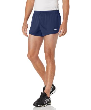 ASICS Men's Break Through 1/2 Split Short Medium Navy/White