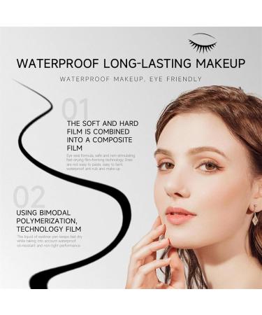 Lower Lash Stamp - Waterproof Eyelash Stamp Kit 2-in-1 Waterproof Sweatproof Eyeliner Quick Eye Makeup Tool Liquid Eye Liner Stamp Eyeliner Pencil for Bottom Lashes(Brown set) - Buy Online on GoSupps.com