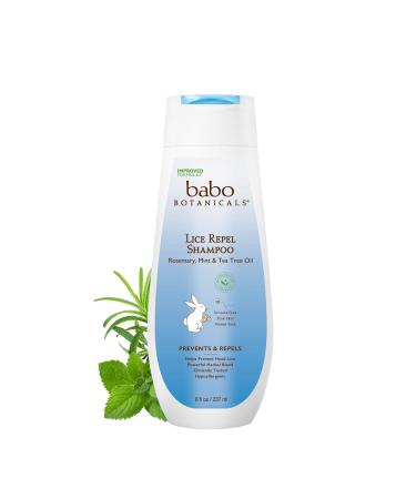 Babo Botanicals Lice Repel Shampoo with Rosemary, Rosemary Tea Tree, 8 Fl Oz 8 Fl Oz (Pack of 1)