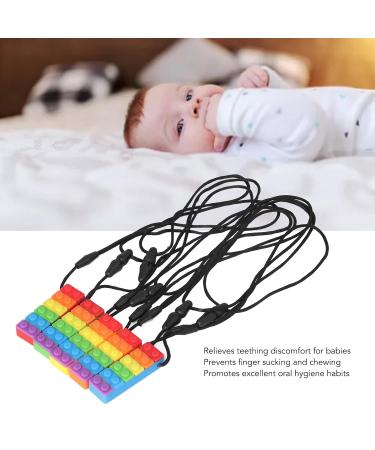 5PCS BPA-Free Baby Teeth Toys - Silicone Rainbow Building Blocks & Chewing Rings for Teething Relief - Buy Online on GoSupps.com