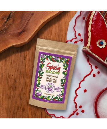 Spicy Balkan Tangy Garlic Pickling Spice Mix 40g Plant-Based 3-Step DIY Ready in 24 Hours - Buy Online on GoSupps.com