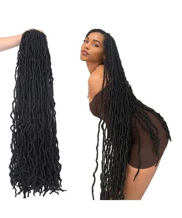 36 Inch 7 Packs Soft Locs Crochet Hair Whole Strand No Extended Long New Faux Locs Pre-looped Super Lightweight Synthetic Crochet Hair Braids For Black Women (36inch 7packs 1b) 36 Inch (Pack of 7) 1B