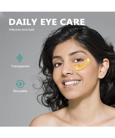 Buy 24K Gold Under Eye Patches - 36 Pairs with Hyaluronic Acid Rose & Aloe Vera for Dark Circles & Refreshing Skin Care - Buy Online on GoSupps.com
