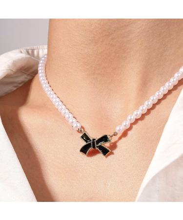 Southjieling Elegant Loop Trailer Necklace - Exquisite Jewelry with Art Beads Black Collarbone Chain for Women - Buy Online on GoSupps.com