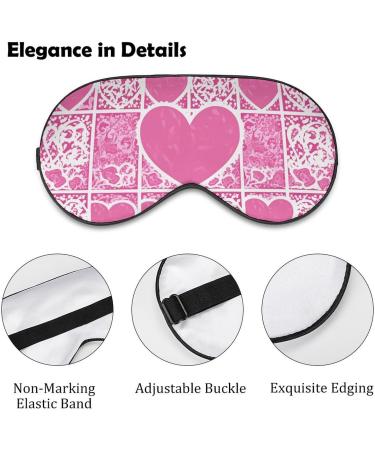 Soft Adjustable Sleep Mask | Comfortable Eye Cover for Travel & Relaxation - Love Heart Design for Men & Women - Buy Online on GoSupps.com