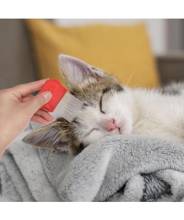 Molain Cat Dog Flea Comb Set - 4 Piece Tear Stain Remover & Grooming Tool for Pets - Red - Buy Online on GoSupps.com