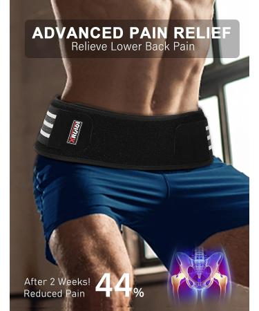 Sacroiliac SI Joint Hip Belt for Men & Women | Breathable Anti-Slip Support Brace for Sciatica & Lower Back Pain | Regular Size (M/L) | Black - Buy Online on GoSupps.com