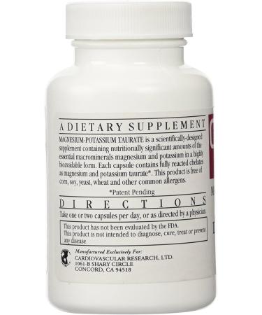Cardiovascular Research Potassium-Magnesium Taurate 60 Capsules - Heart Health Support - Buy Online on GoSupps.com