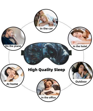 SSIMOO Hacker Attack Soft Sleep Eye Mask - Breathable Eye Patch for Women Ideal for Travel & Relaxation Black - Buy Online on GoSupps.com