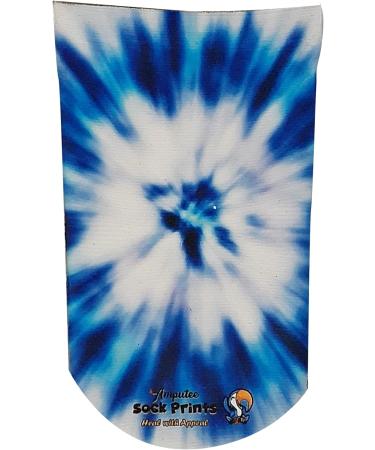 Heal with Appeal 3Ply Amputee Stump Sock - Tie Die Light/Dark Blue V1 - Buy Online on GoSupps.com