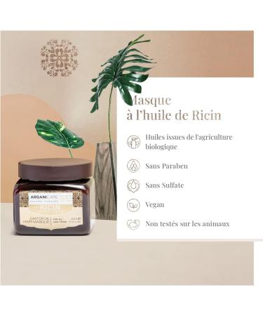 ARGANICARE | Castor Oil Strengthening Mask | Fights Breakage | Strengthens and Rebuilds Hair Fiber | Stimulates Growth | Nourishes and Hydrates Hair | Made in France | Pack of 2x500ML - Buy Online on GoSupps.com