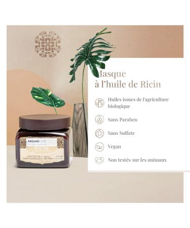 Arganicare Ricin Castor Oil Hair Mask with Argan Oil - 500ml | Nourishing Hair Treatment for All Hair Types - International Shipping Available - Buy Online on GoSupps.com