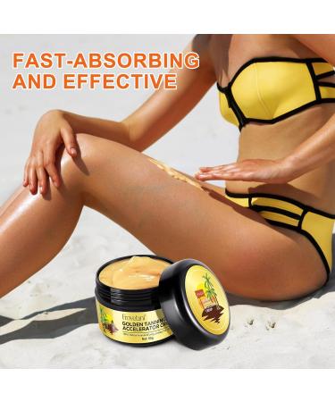 Tanning Accelerator Cream 50g Long Lasting Sunbed Cream Effective in Sun-Beds & Outdoor Sun Rapid Tanning Cream Achieve a Natural Tan with Natural Ingredients - Buy Online on GoSupps.com