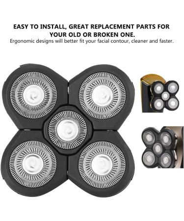 5 Blade Rotating Electric Beard Shaver - Waterproof Replacement Head | Universal Electric Shaver Accessory - Buy Online on GoSupps.com