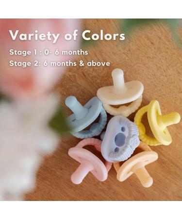 NatureBond Silicone Baby Pacifier with Hygiene Cover | Newborn 0-6 Months | Sunshine Yellow & Peach Puff - Buy Online on GoSupps.com