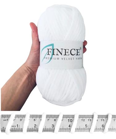 FINECE Soft Velvet Chenille Yarn for Crocheting - Light Camel | 100g (132yds) | Baby Blanket Knitting & Craft Amigurumi Yarn - Buy Online on GoSupps.com