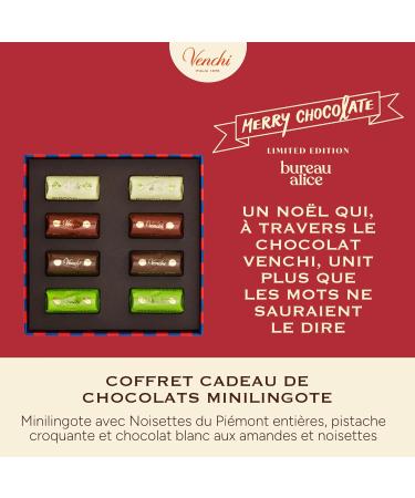 Venchi Coffret Cadeau de No l Rouge avec Mini Lingot Assortis avec Fruits Secs Croquants dition Limit e Alice Bureau 117 g Sans Gluten Id e Cadeau - Buy Online on GoSupps.com