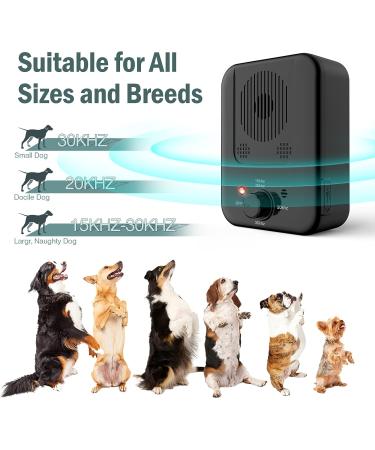 Buy Antibell for Dogs - 3 Frequency Levels Sonic Anti-Bell Device 33ft Range Rechargeable Ultrasound - Perfect for Indoor & Outdoor Use - Black - Buy Online on GoSupps.com