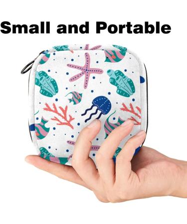 Buy Multi-Colored Storage Bags for Women's Bandages & Menstrual Cups - Large Zipper Pocket for Tampons & Inserts - International Shipping Available - Buy Online on GoSupps.com