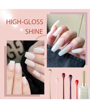 Milky White Jelly Gel Nail Polish Milky White UV Soak Off LED Gel Nail Polish 15ML Translucent Builder Gel For Nude Nails Jelly Gel Polish Varnish for French Manicure DIY(Milky White) - Buy Online on GoSupps.com