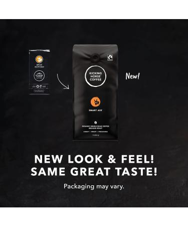 Kicking Horse Coffee Smart Ass Medium Roast Whole Bean 1 lb & Lucky Jim Medium Roast Whole Bean 1 lb - Certified Organic Fairtrade Kosher Coffee 454 g (Pack of 1) - Buy Online on GoSupps.com