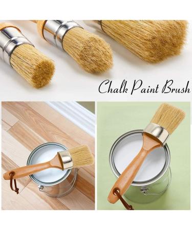3PC Chalk and Wax Paint Brush Set for DIY Projects | Large Painting and Waxing Tool with Smooth Natural Bristles | Ideal for Milk Paint, Folk Art, Home D cor, Furniture, Wood Projects, and Stencils | Reusable - Buy Online on GoSupps.com