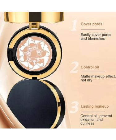 Water Bead Tricolor Latte Concealer Cushion - Natural#3pcs - Long-lasting, Moisturizing, Oil Control BB Cream for All Skin Types - Waterproof and Sweatproof - Buy Online on GoSupps.com