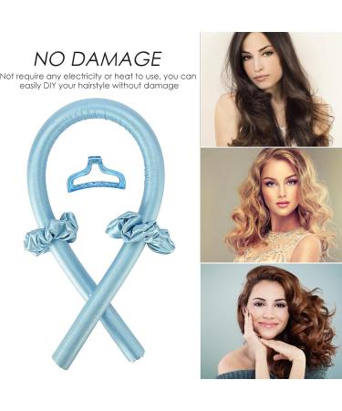 No Heat Curling Irons Curling Irons Curling Irons Sleeping Soft Hair Band Curling Irons Simple Curling Irons with Hair Loops Blue  - Buy Online on GoSupps.com