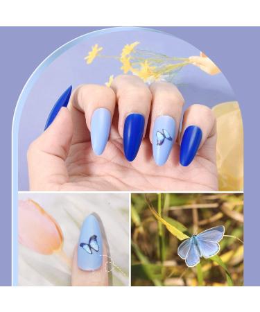 720PCS Almond Press on Nails Medium MORGLES - 24 Colors False Nails with Glue Adhesive Tabs, Tweezer, Medium Glossy Almond -10 Sizes - Buy Online on GoSupps.com