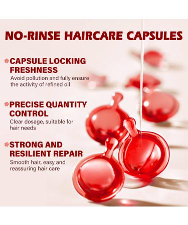 Hair Vitamin Serum Oil Capsules - 50pcs | Nourishing Treatment with A C E Pro B5 Moroccan & Avocado Oils | Repair Dry Damaged Hair for Men & Women - Buy Online on GoSupps.com