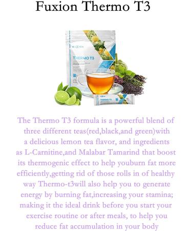 FuXion Thermo T3 Raspberry Ketones Drink - Fast Acting Thermogenic Ketosis Supplement with Natural Caffeine & Exogenous Keto for Energy & Fat Transformation - Lemon Tea (28 Sachets) - Buy Online on GoSupps.com