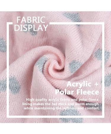 XIAOHAWANG Kids Winter Knitted Hat with Fleece Lining and Pompom - Pink Heart Design | 2-4 Years - Buy Online on GoSupps.com