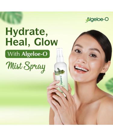 ALGELOE-O Hydraenergizing Super Hydrating Face Mist Spray with Aloe vera & Hyaluronic acid for Instant Skin Moisturization Revitalizes & Refreshes Normal Oily Dry & Sensitive skin- 100 ml - Buy Online on GoSupps.com