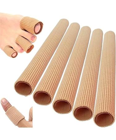 5 pieces toe protection finger bandage cutable silicone toe protection tube gel silicone toe protection toe caps toe toe separator toe protection separator hose tape pressure protection 1.5x15cm diameter 15mm