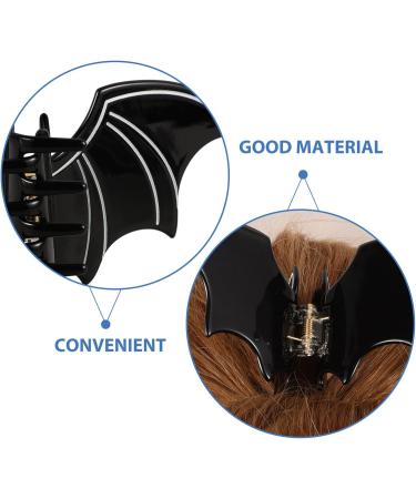 Beavorty Bat Hair Claw Clips Halloween Bat Hair Clamp Acetic Acid Strong Hold Non-slip Hair Barrette Gothic Horror Bat Headwear Hair Styling Accessories Black - Buy Online on GoSupps.com