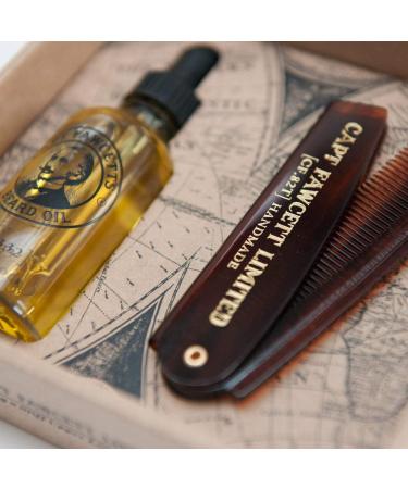 Captain Fawcett Gift Set - Moustache Oil & Comb | Premium Grooming 100g for Men - Buy Online on GoSupps.com