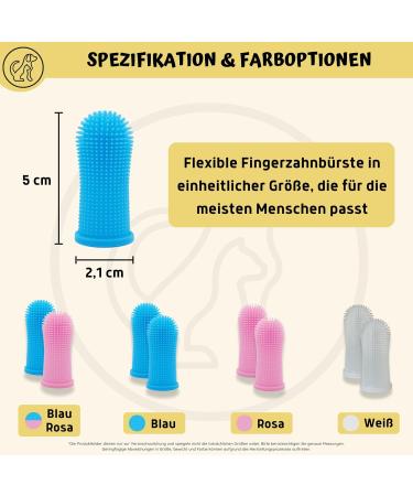 Pawsonly Silicone Finger Toothbrush Set for Dogs & Cats | Dental Care | 2 Pack with Storage Box | Blue & Pink Tooth Cleaning for Small Pets - Buy Online on GoSupps.com