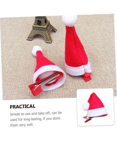 minkissy Hairpin Headgear Hair Barrettes for Girls Mini Hair Clips for Girls Mini Barrettes Santa Hat Hair Pin Christmas Hairpin Holiday Hair Pins Adorable Xmas Barrettes Xmas Hair Pin Iron - Buy Online on GoSupps.com