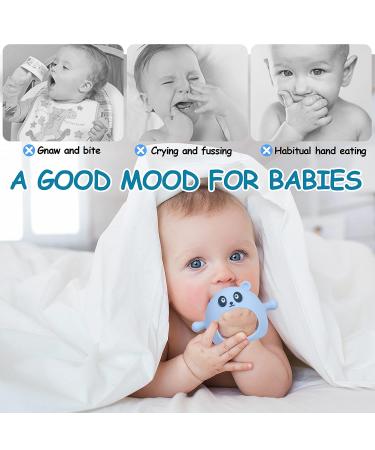 Mytium Teething Toys 3PCS - Silicone Baby Teether Toy for 3+ Months Infants - Easy-to-Hold Mitten Teether for Chew and Sucking Needs - Buy Online on GoSupps.com