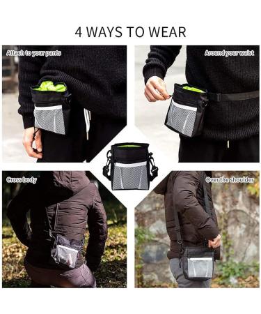 GYTFOG Pet Products Small Dog Treat Bag Black Color Dog Treat Pouch Outdoor Feeding Fanny Pack Portable Foldable Dog Supplies. - Buy Online on GoSupps.com