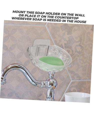 Ciieeo 8 Pcs Transparent Soap Box House Draining Dish Rack Soap Dish with Drain Soap Rack Soap Holder for Shower Wall House Draining Dish Bar Soap Holder Plastic Household Drain Rack - Buy Online on GoSupps.com