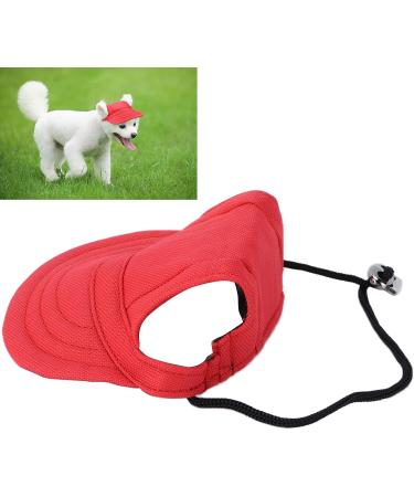 Psop Dog Baseball Cap - Stylish Sun Hat for Dogs with Ear Holes | Red M | Perfect for Pets - Buy Online on GoSupps.com
