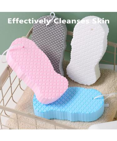Ultra Soft Exfoliating Shower Sponge - Multi-Texture Deep Cleansing Shower Gadget | Skin-Friendly & Gentle Exfoliation (4 Colors - Buy Online on GoSupps.com