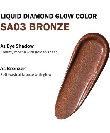 Oulac Liquid Eyeshadow Satin Finish - Multi-Use Brown Eyeshadow & Cream Bronzer | Blendable Smooth Eye Make-up Crease-Resistant Non-Greasy Vegan Cruelty-Free Bronze (SA03) - Buy Online on GoSupps.com